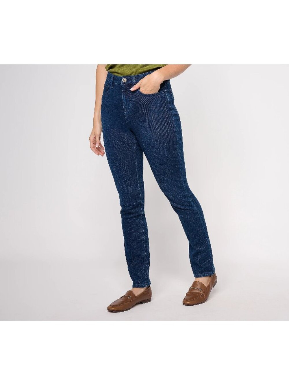 Belle by Kim Gravel Jeans Size 26 Tall Flexibelle High Waist Dark Blue NEW